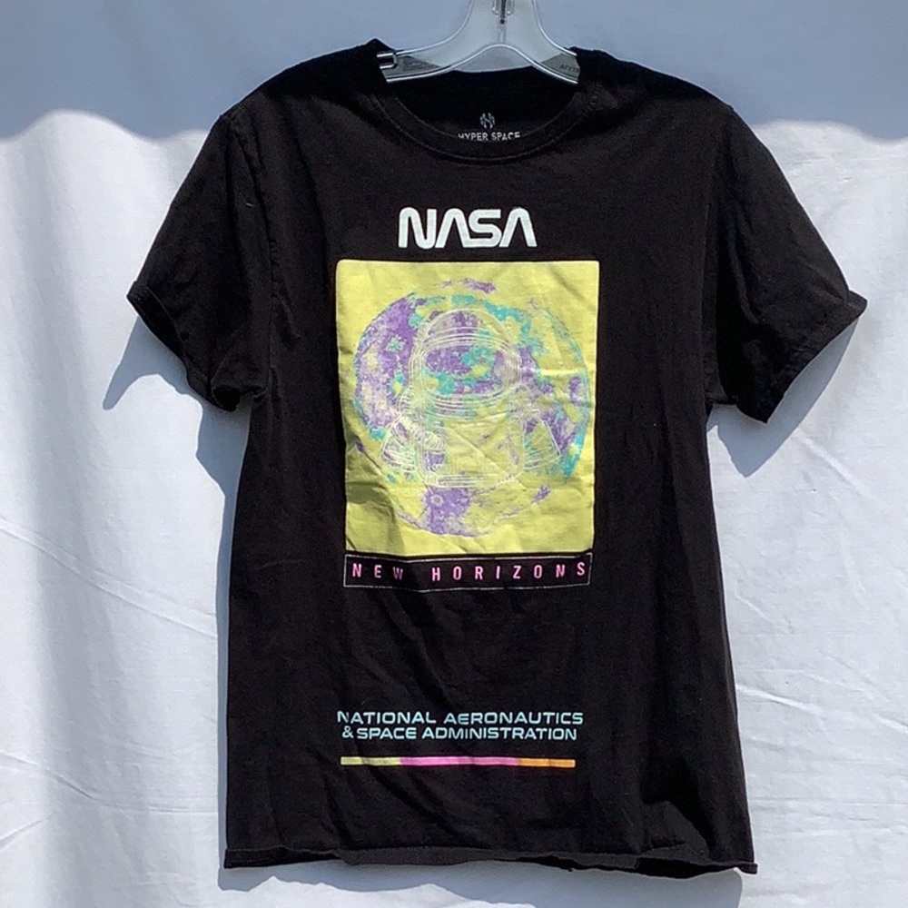 HYPERSPACE N.A.S.A BLACK SHORT SLEEVE T-Shirt “NEW HORIZONS”